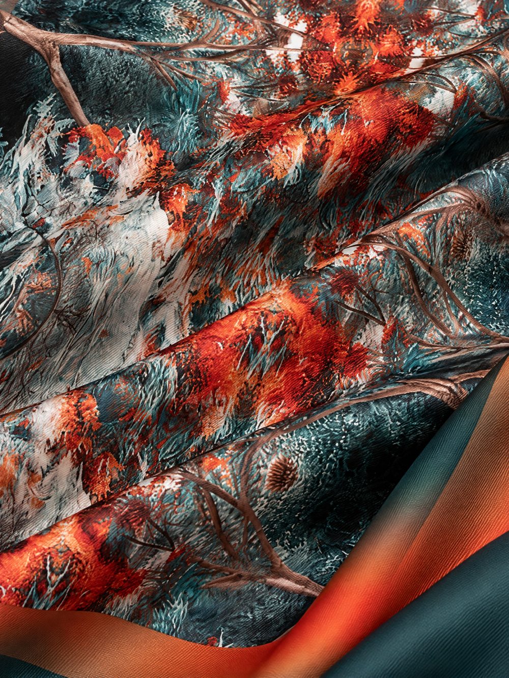 Close-up of A Midsummer Night's Dream printed on folded fabric