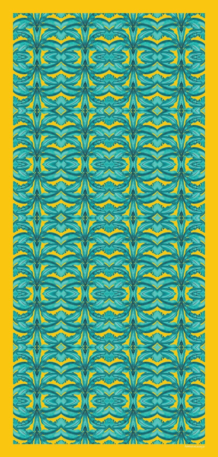 Banana Leaves in Jade and Yellow pareo