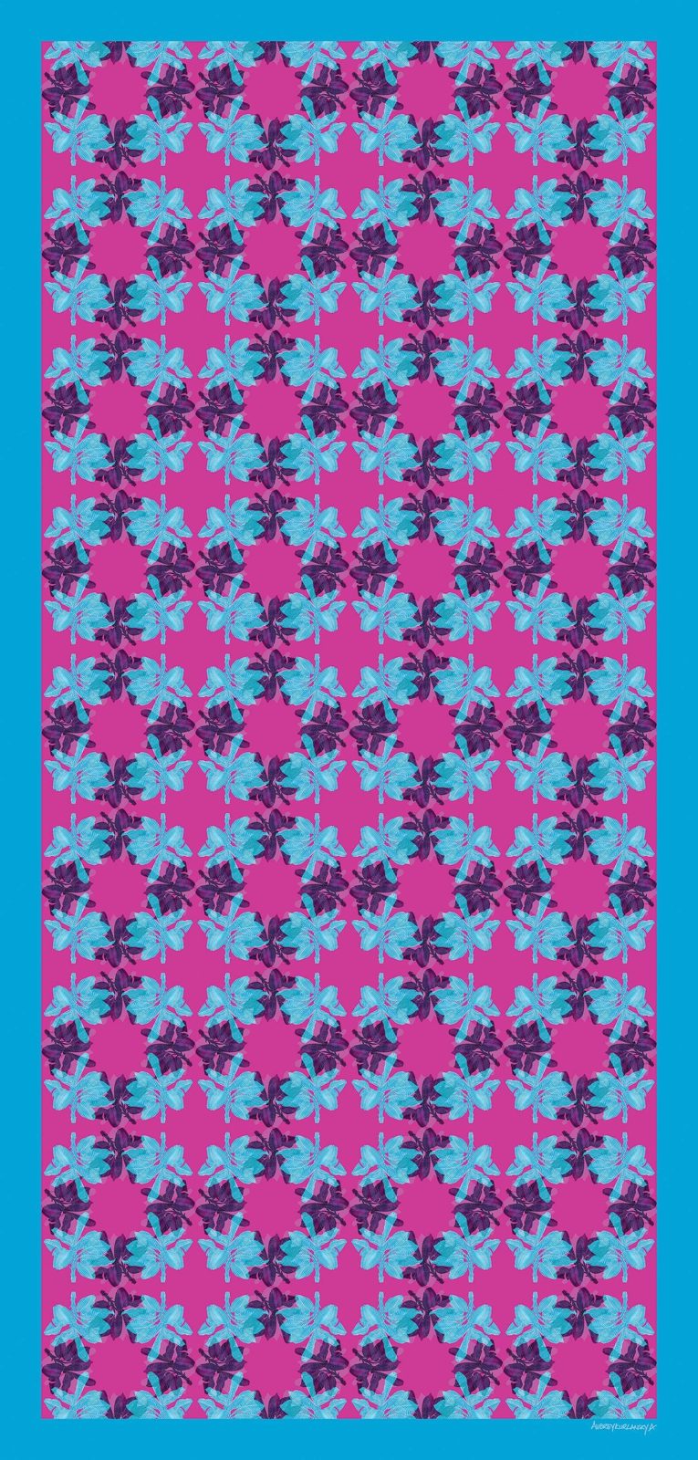 Banana Leaves in Magenta and Aqua pareo