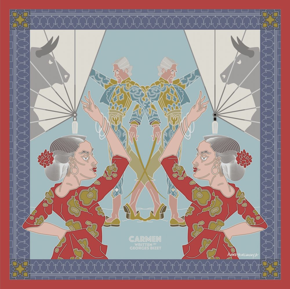 Carmen silk scarf