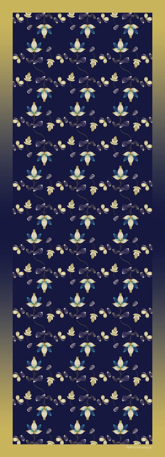 Flower Geometry long scarf