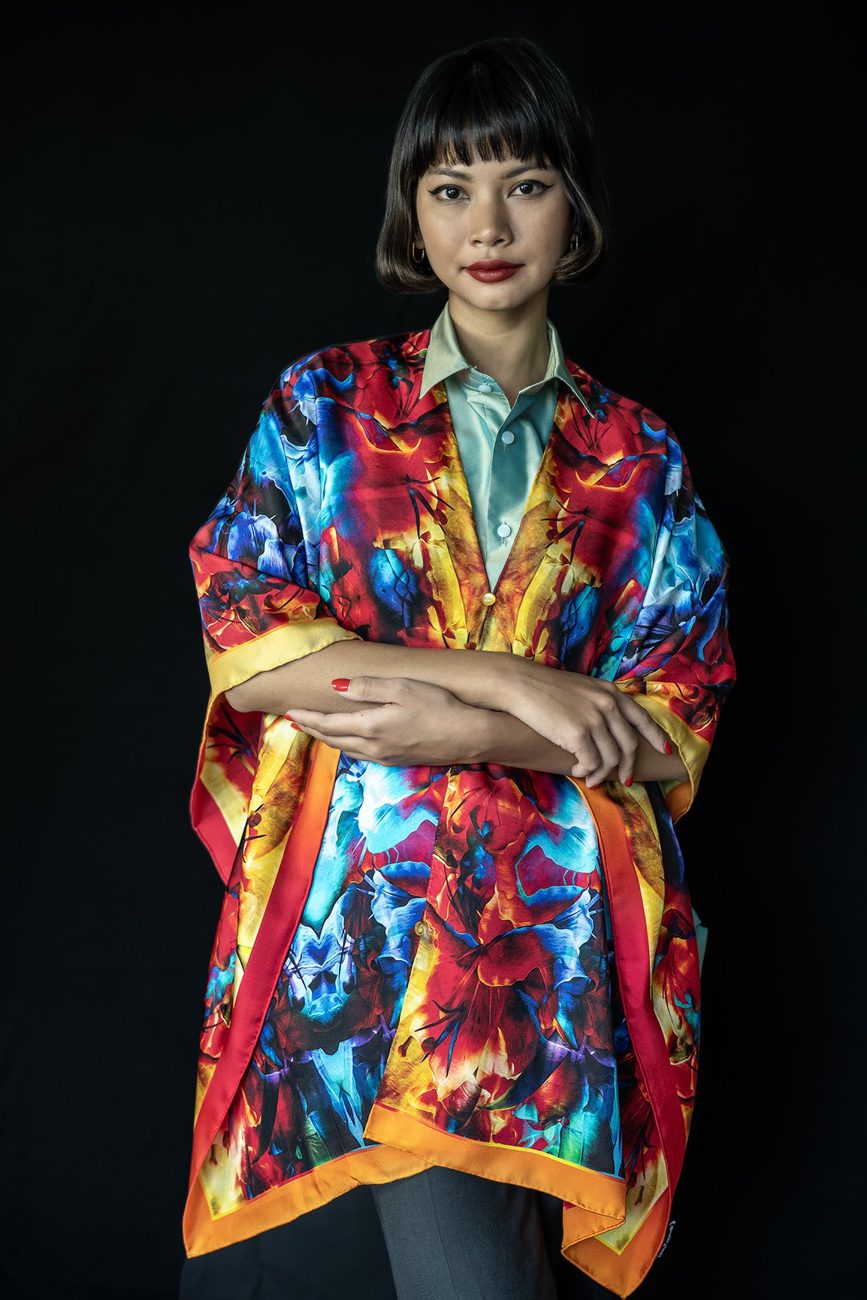 Flowers radiate joy long scarf, photo 4