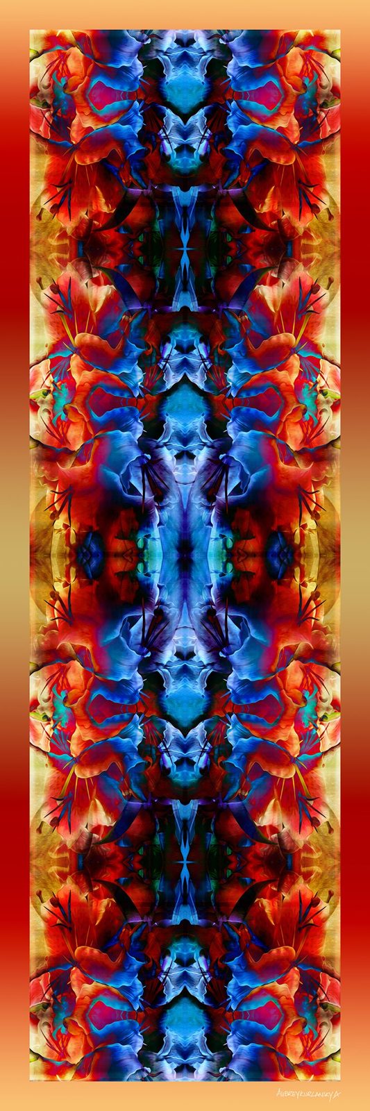 Flowers radiate joy long scarf