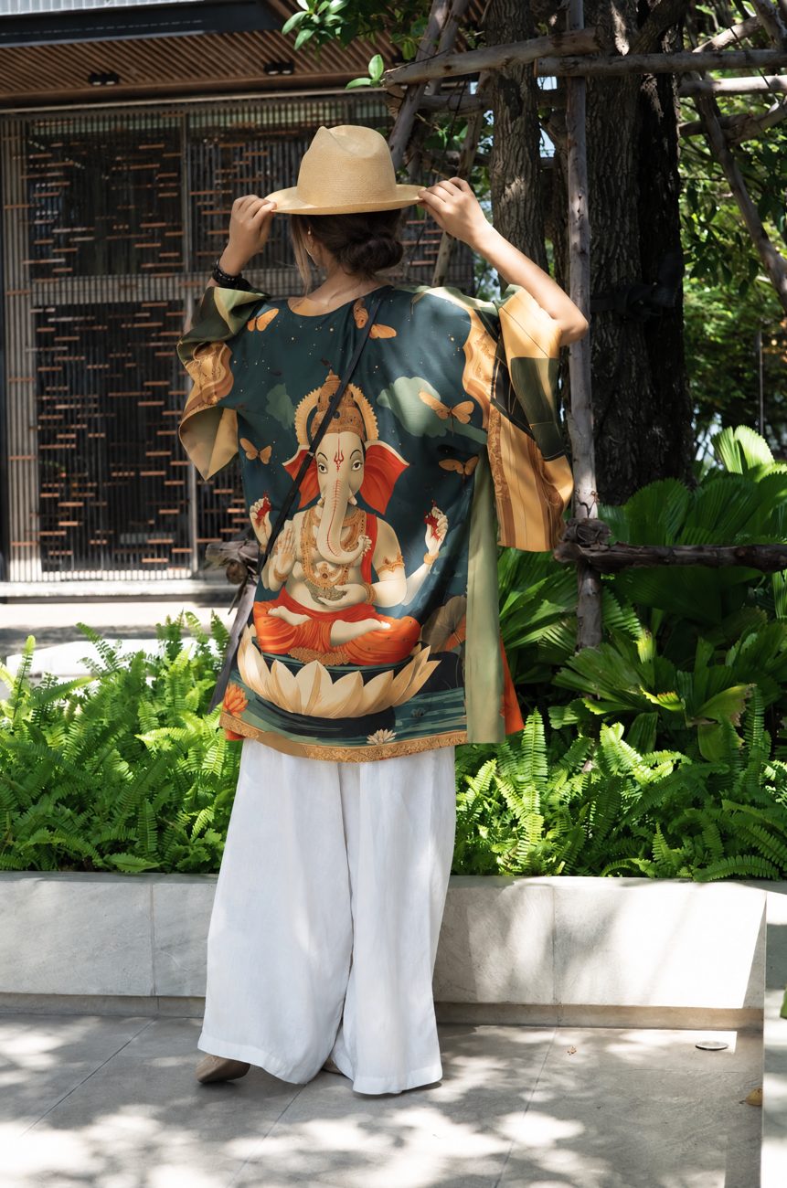 Ganesha silk kimono, photo 6