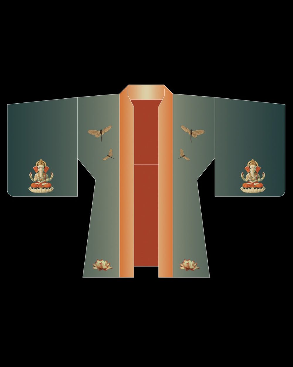 Ganesha kimono being worn