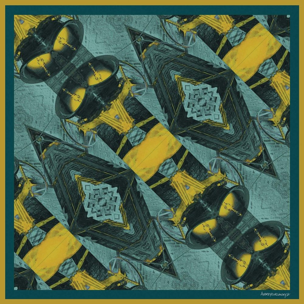 Golden Cathedral Bells silk scarf