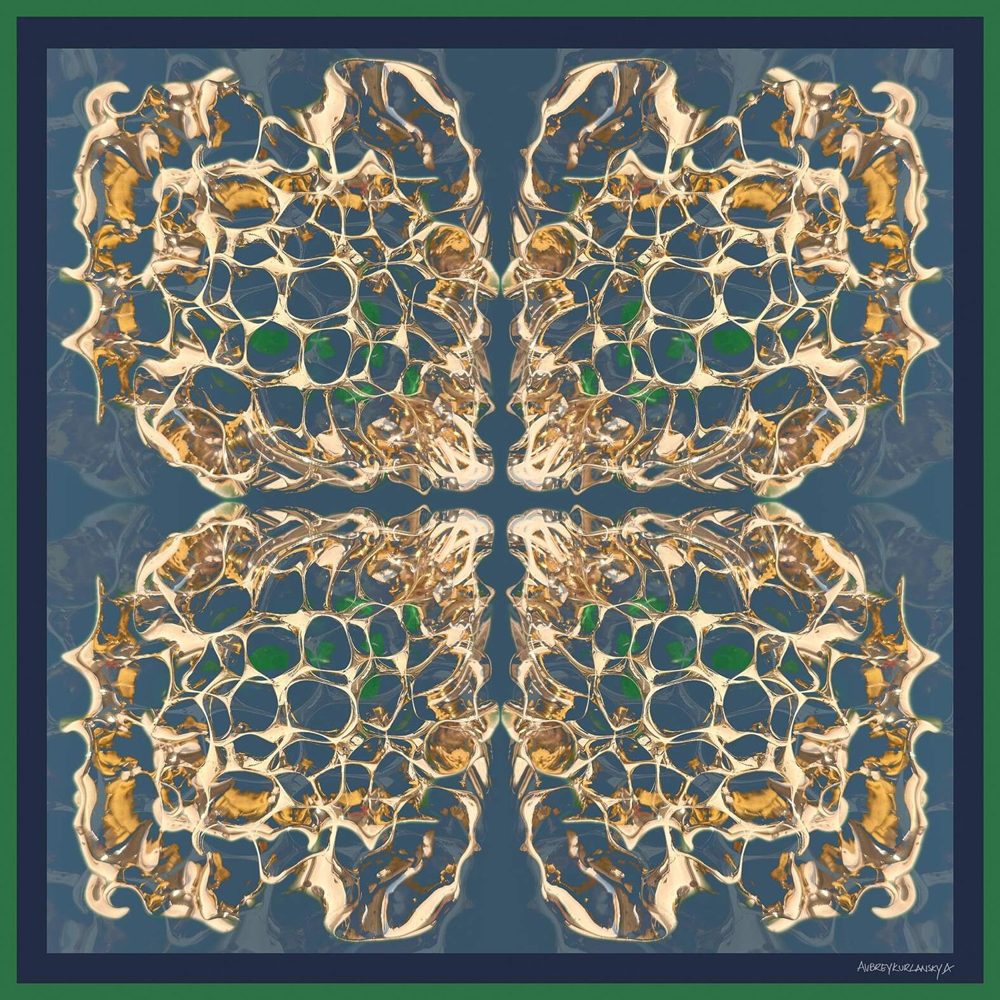 Golden Knuckles 1 silk scarf