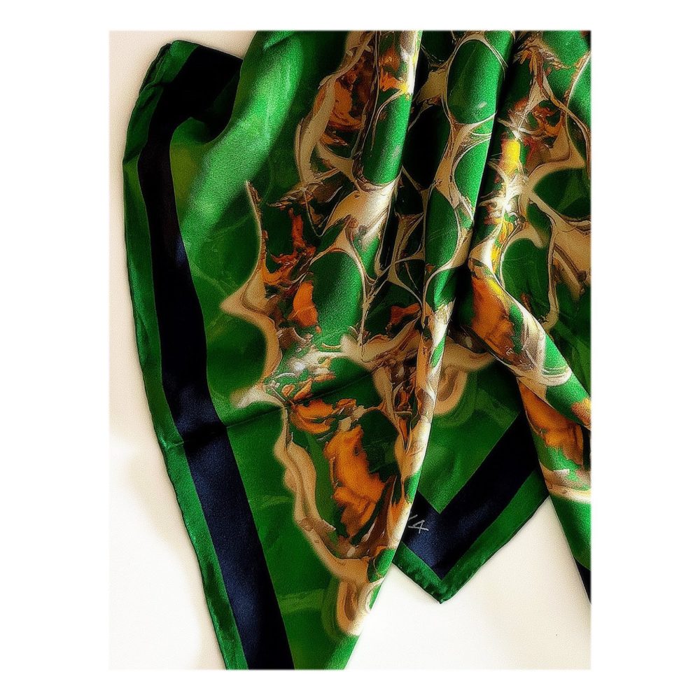 Golden Knuckles 2 silk scarf, photo 4