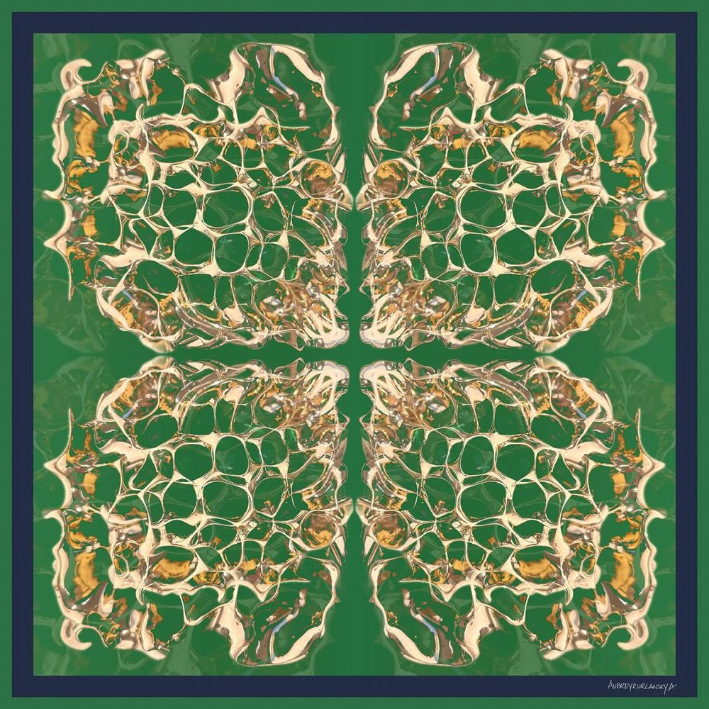 Golden Knuckles 2 silk scarf