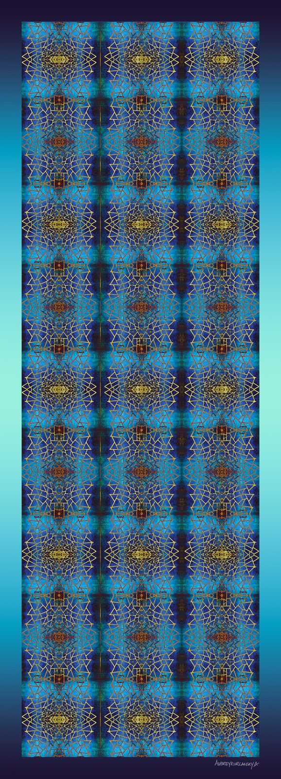 Golden Screen Against the Sea long scarf