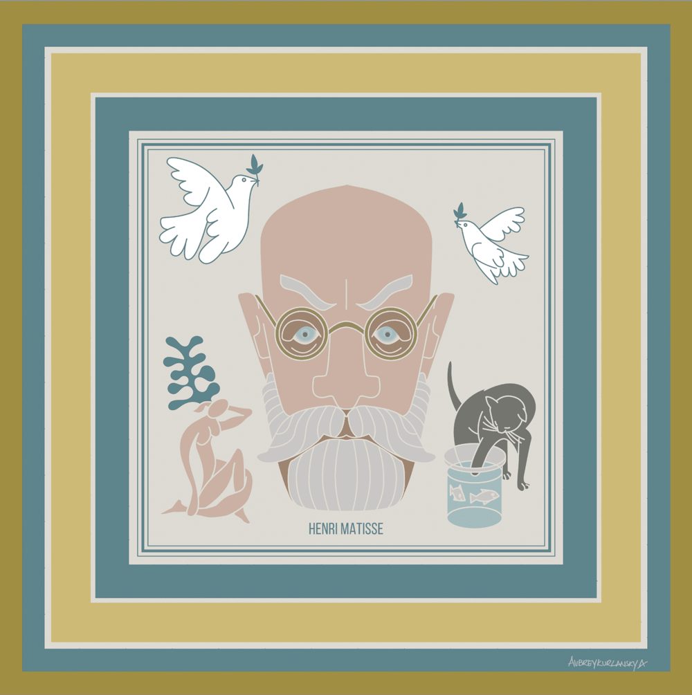 Henri Matisse silk scarf