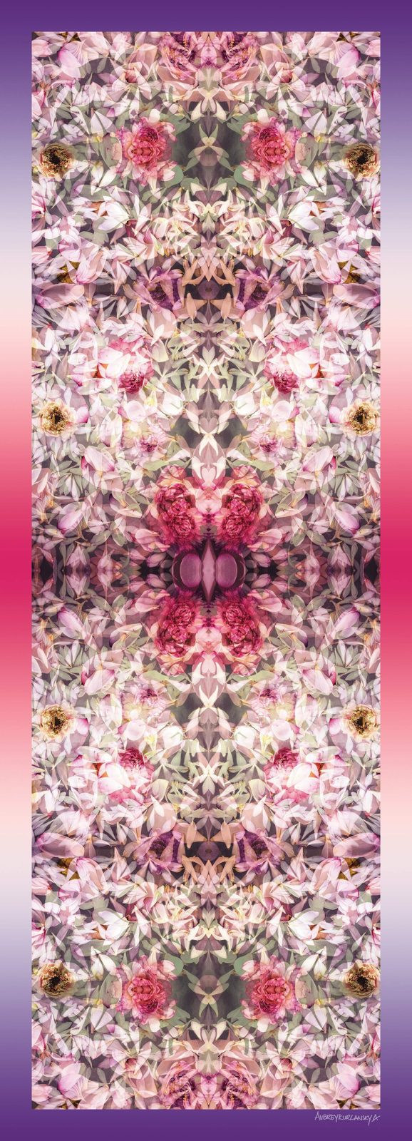 Pink Floral Afternoon long scarf