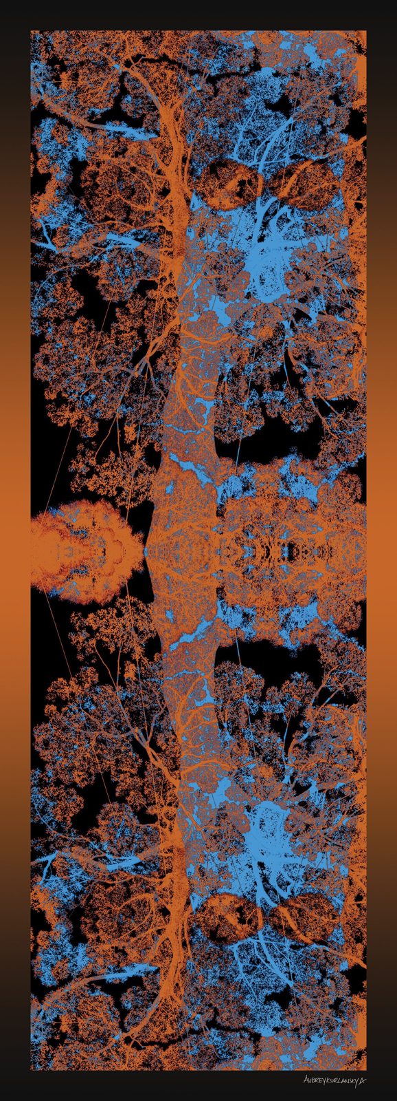 The Forest Glows at Night long scarf