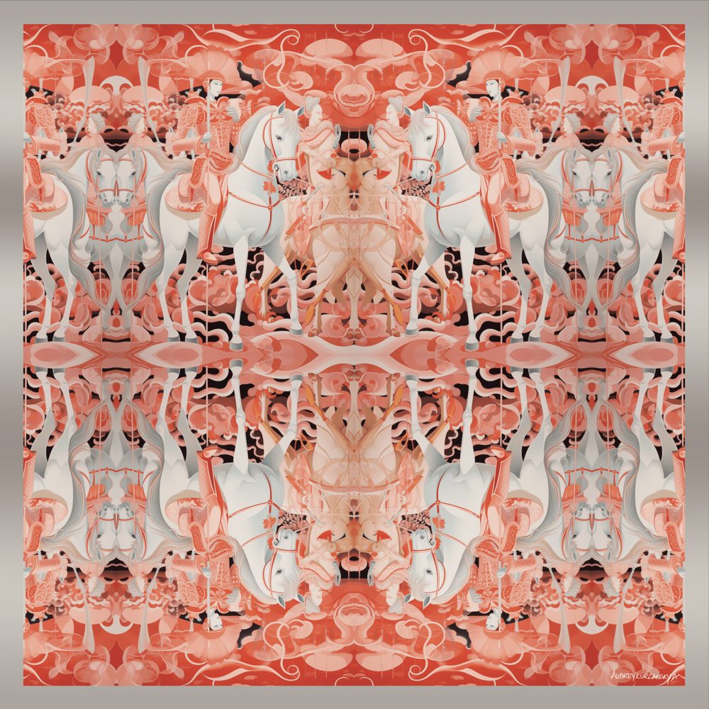 The Gathering silk scarf