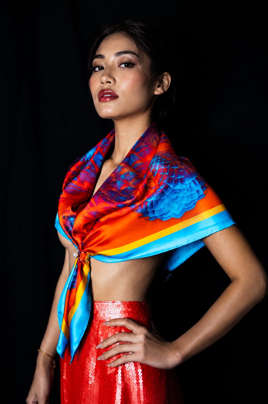 The Pangolin's Party Suit silk scarf, photo 3