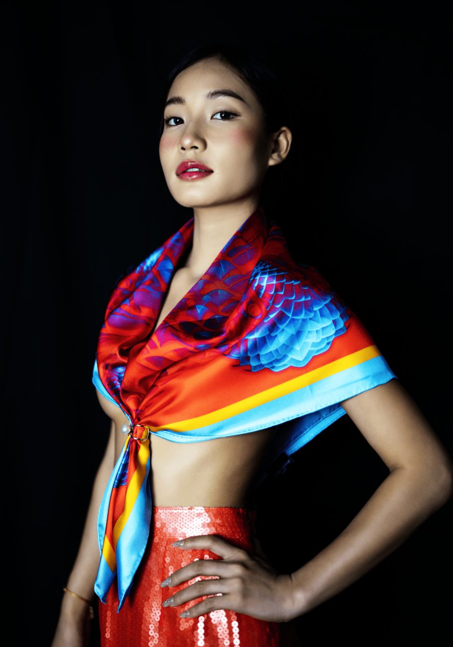 The Pangolin's Party Suit silk scarf, photo 3