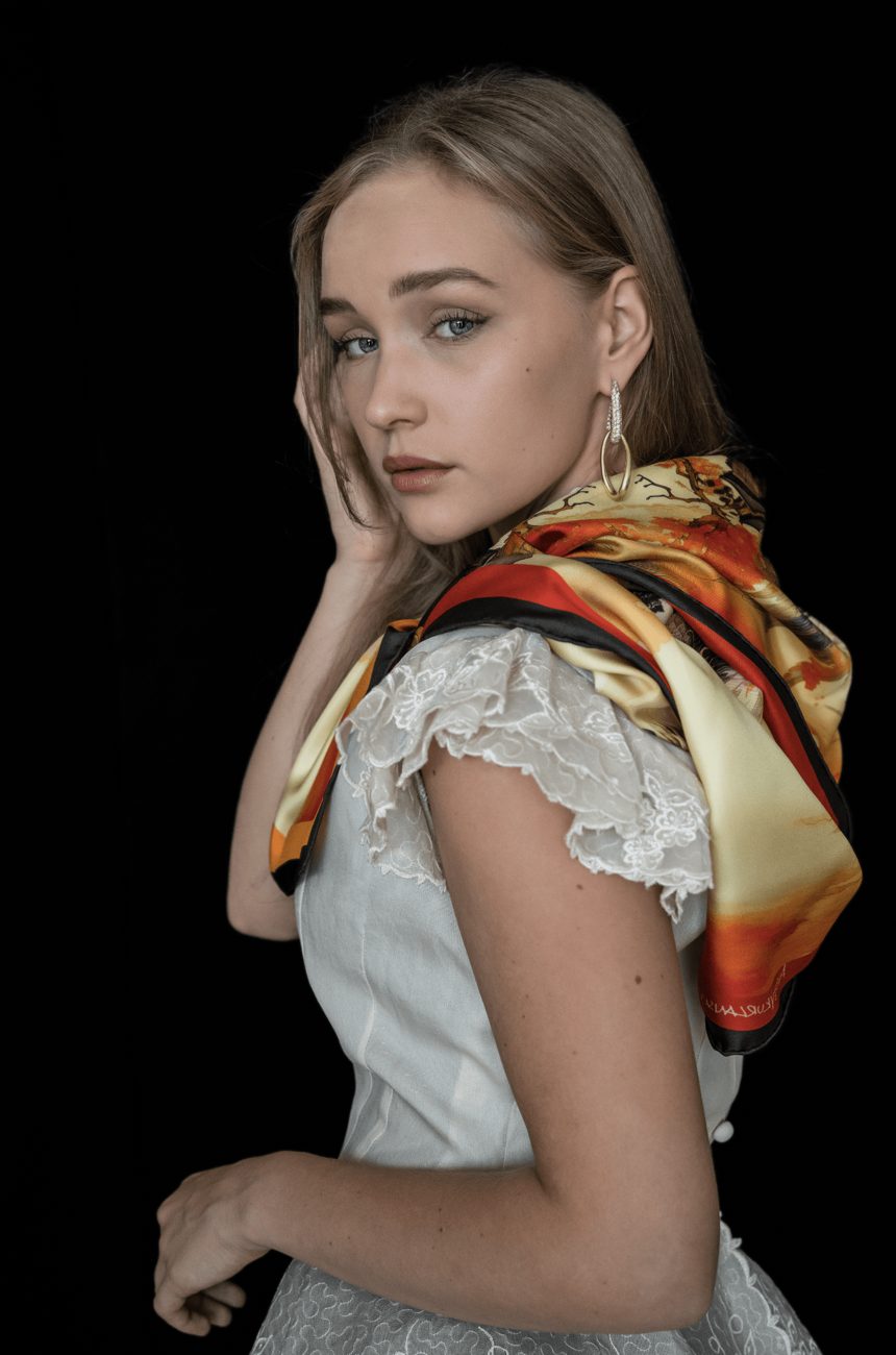 The Phoenix Aflame silk scarf, photo 3