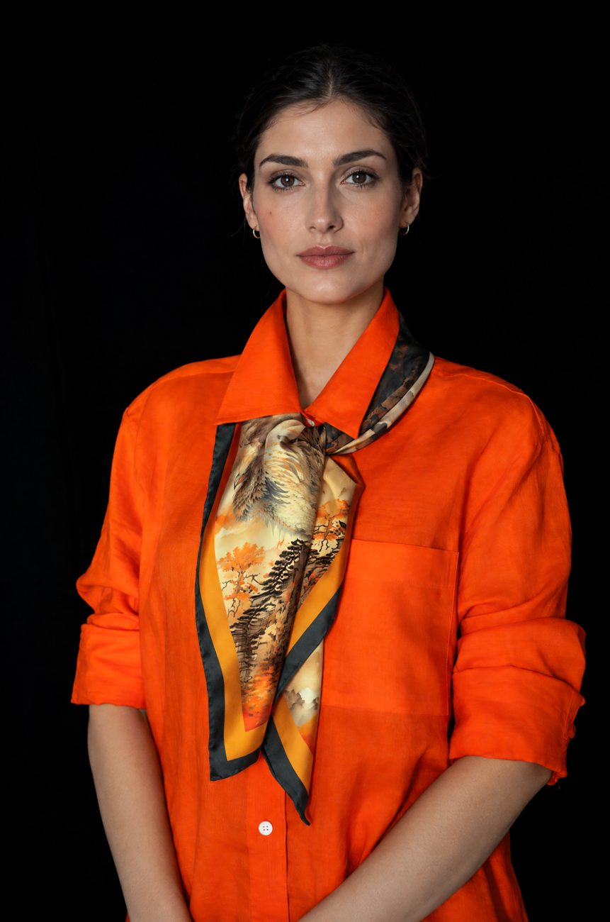 The Phoenix Aflame silk scarf, photo 5