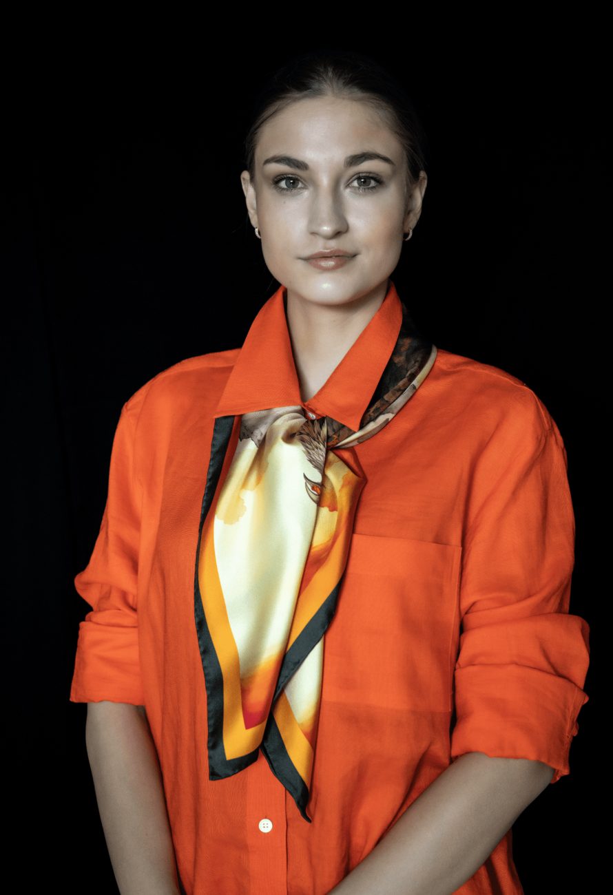 The Phoenix Aflame silk scarf, photo 5