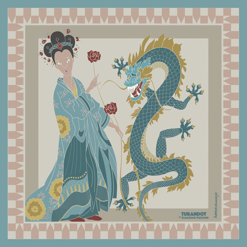 Turandot silk scarf