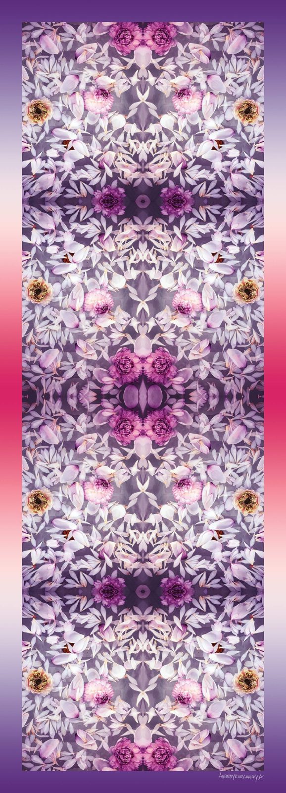 Violet Floral Afternoon long scarf