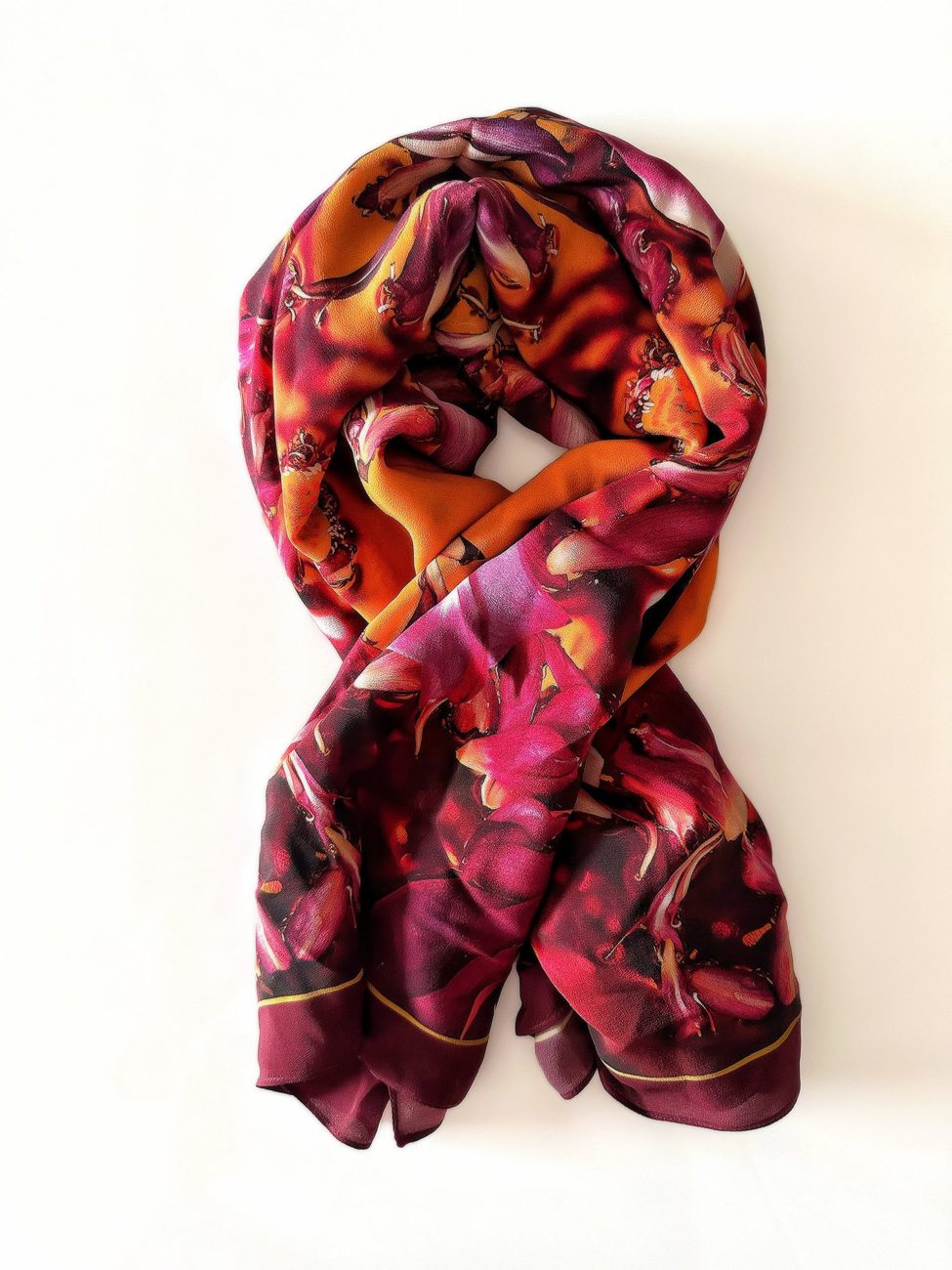 Where the Lotus Glows silk scarf, photo 3